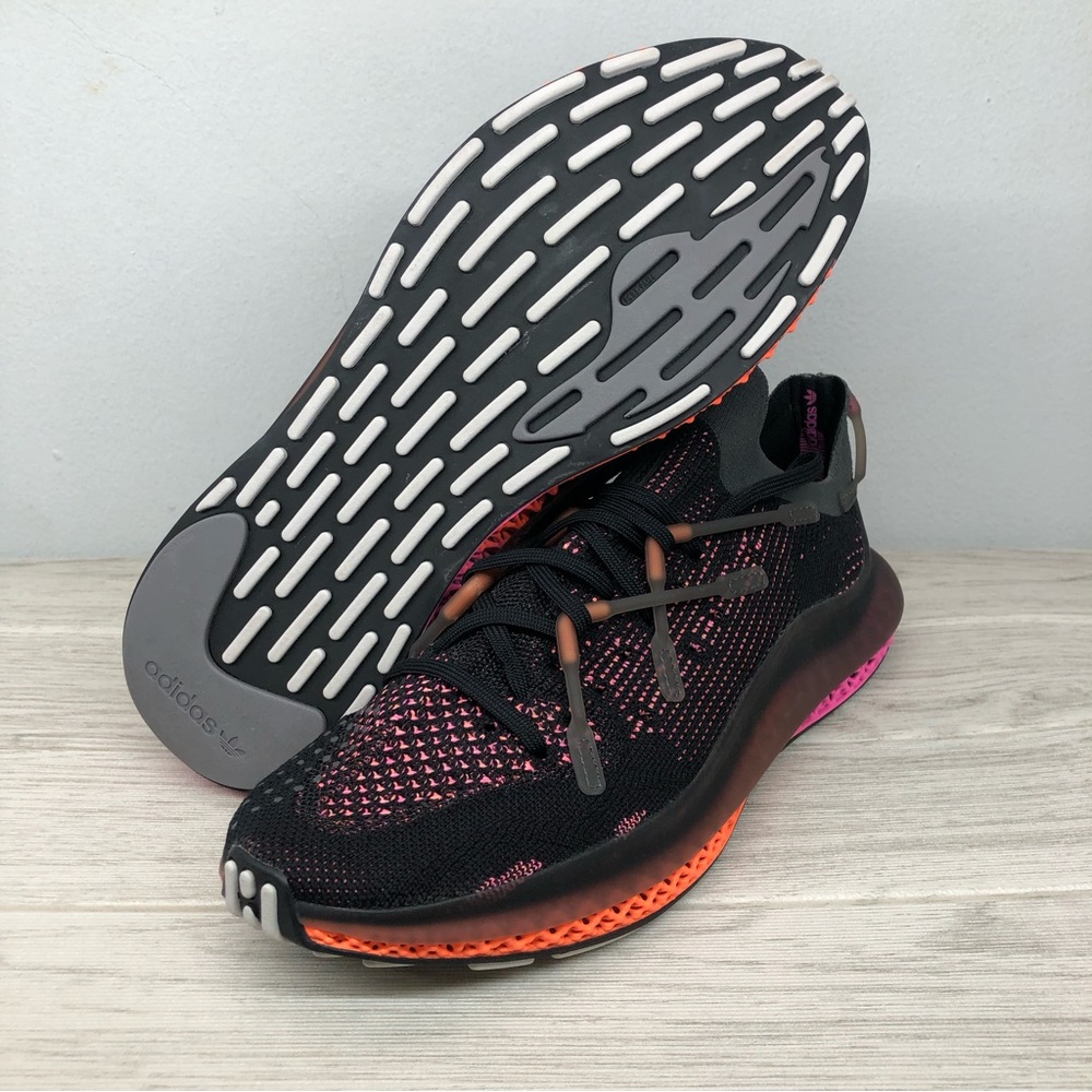 adidas 4D Fusio Shoes 'Black Orange Pink' Men's FZ2414 Size 10